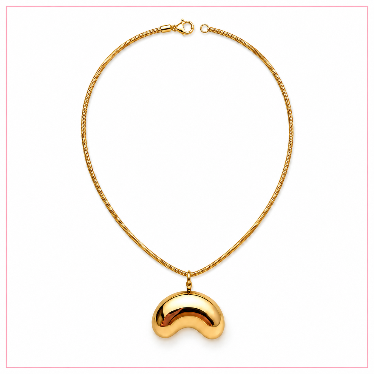 Chicago Bean Pendant Necklace