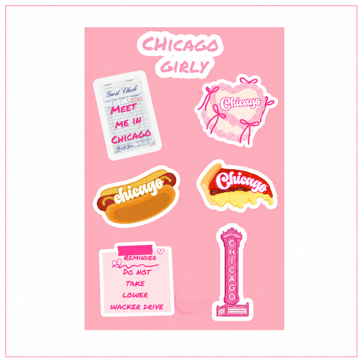Chicago Icons Sticker Sheet