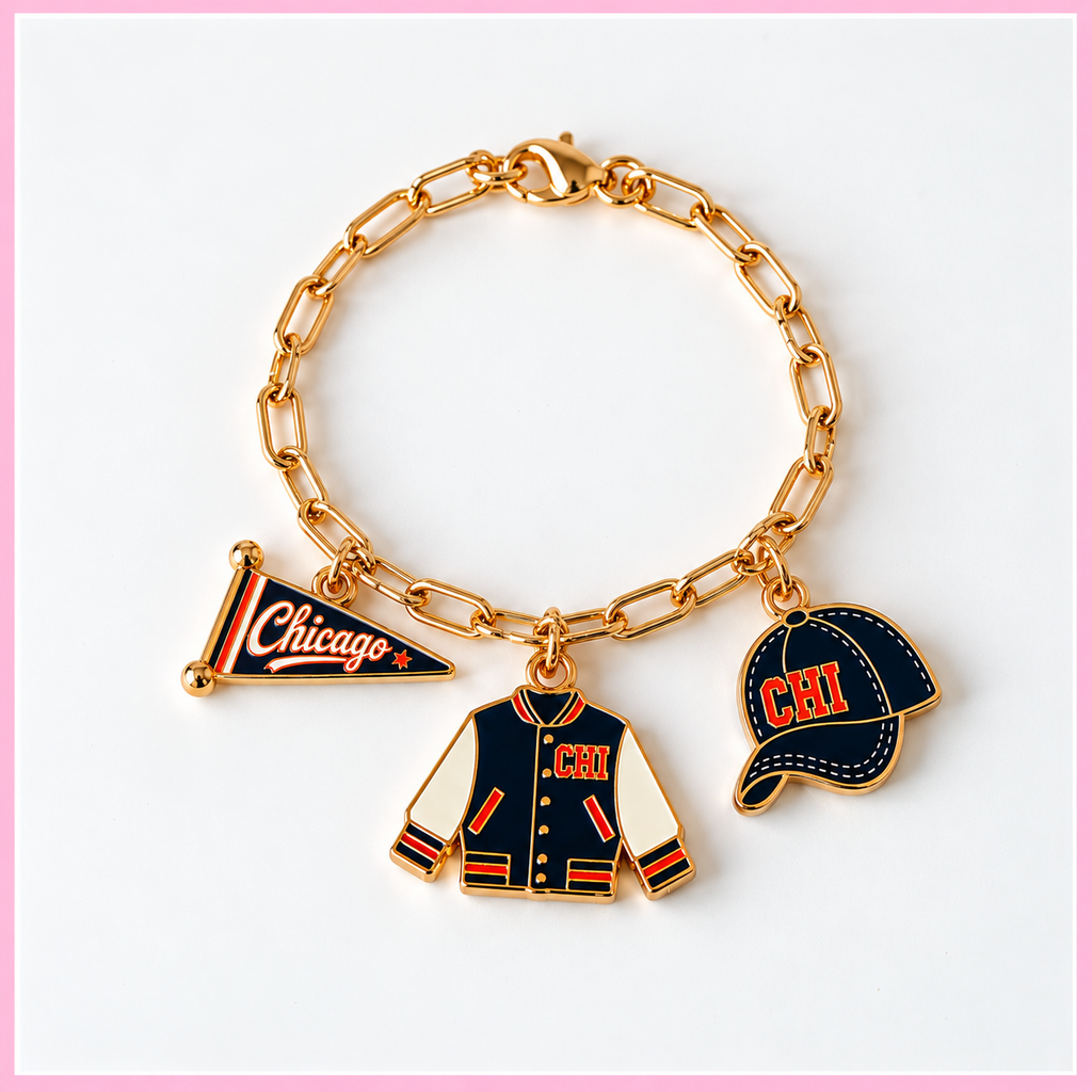 Chicago Game Day Charm Bracelet