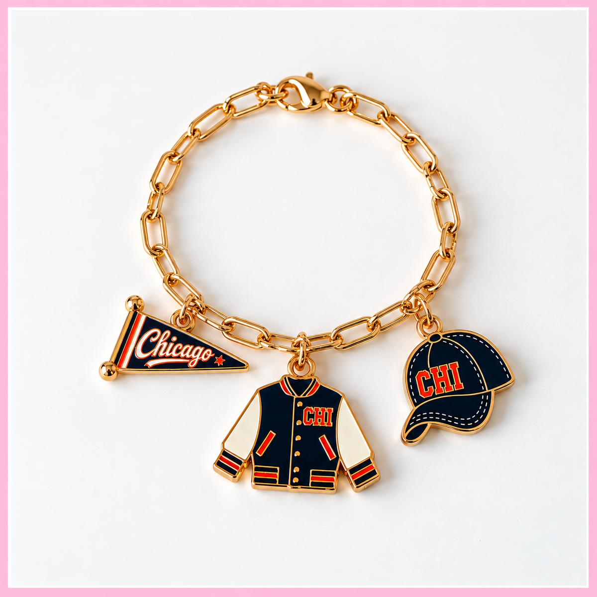 Chicago Game Day Charm Bracelet