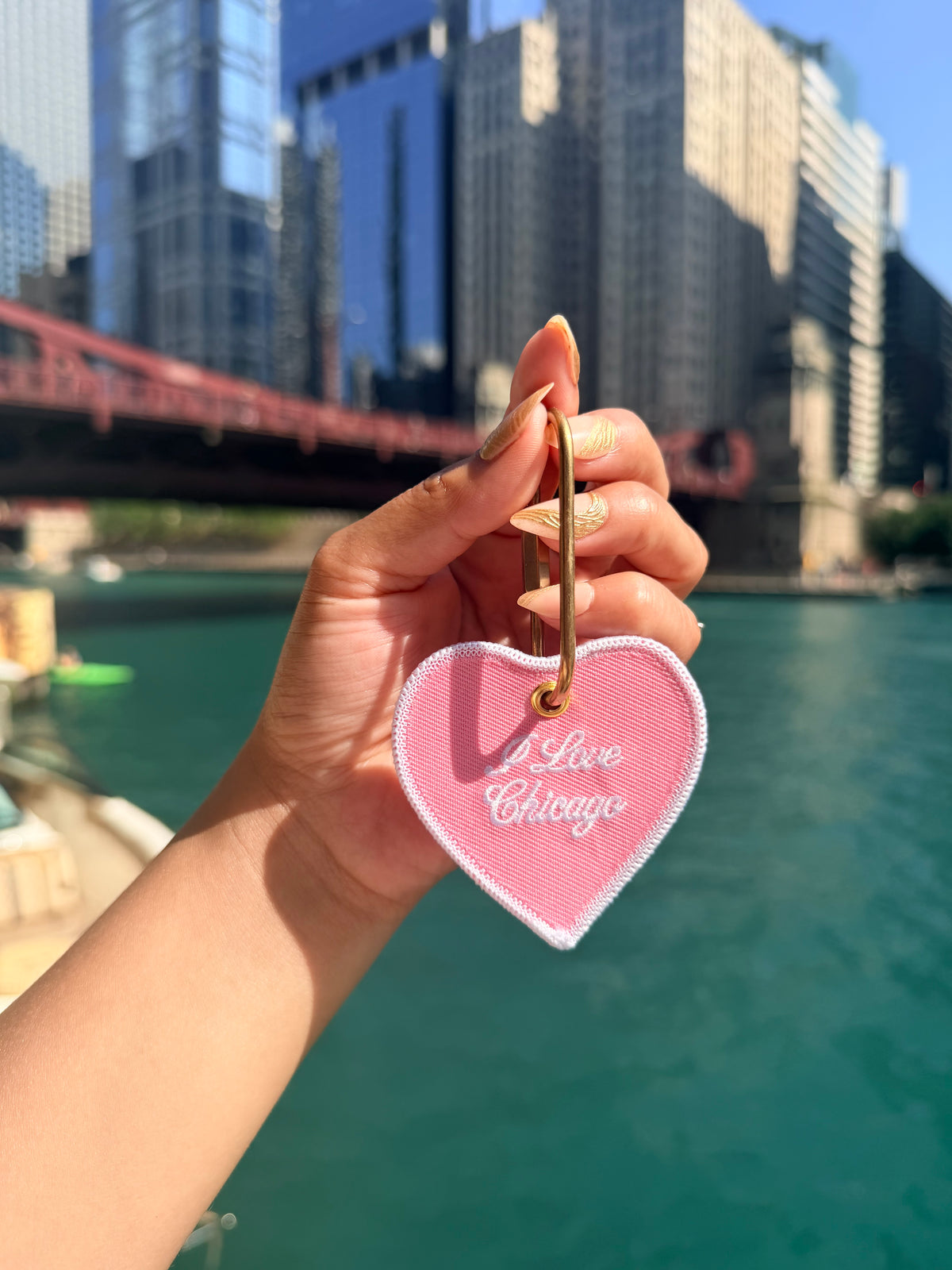 I Love Chicago Heart Keychain & Bag Charm